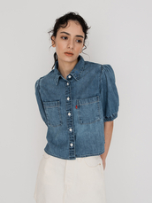 ALICE SS DENIM BLOUSE SILVER LINING 3