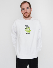 RELAXED T2 GRAPHIC CREW MV APPLE WHITE