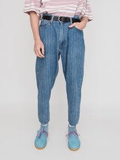 STAY LOOSE TAPERED CROP TAILORS CHALK