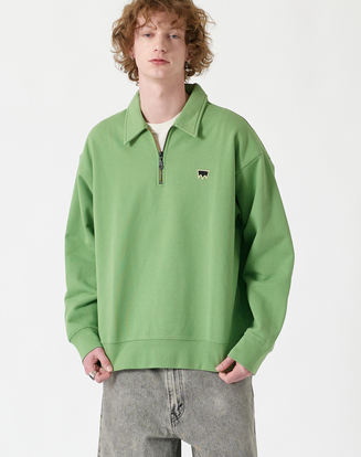 LEVI'S® SKATE ハーフジップシャツ グリーン JADE GREEN