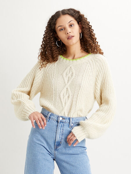 Ava Cable Sweater Almond Milk