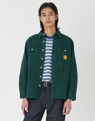 WORKWEAR クラシック ワーカーシャツ グリーン SHEEN TWO TONE