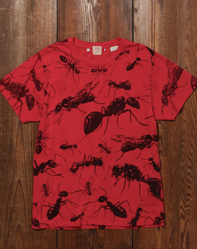 グラフィックTシャツ ANTS RED BLACK