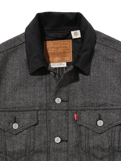 Levi's Lined Vintage Fit Trucker Jacket A1225: 0000 Grey Herringbone