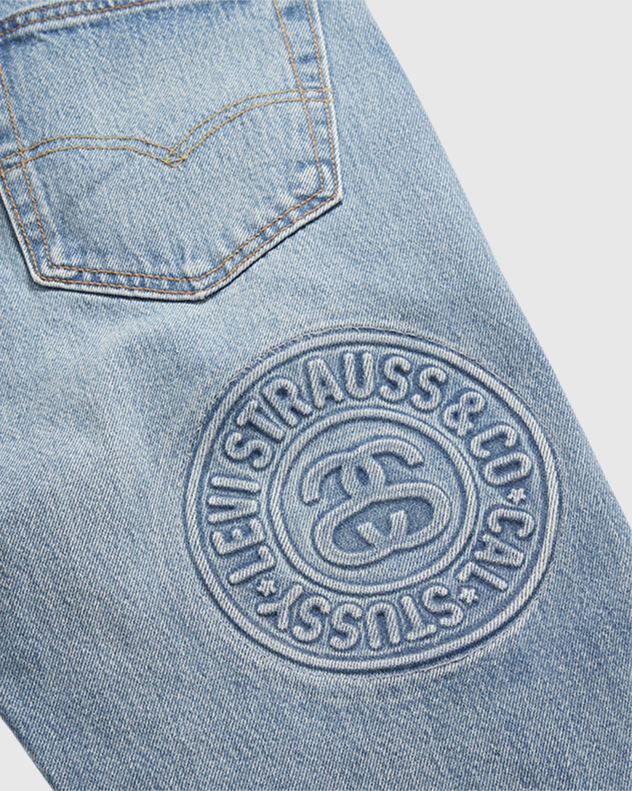 最大79％オフ！ Sサイズ Stussy Levi's Embossed Trucer Denim